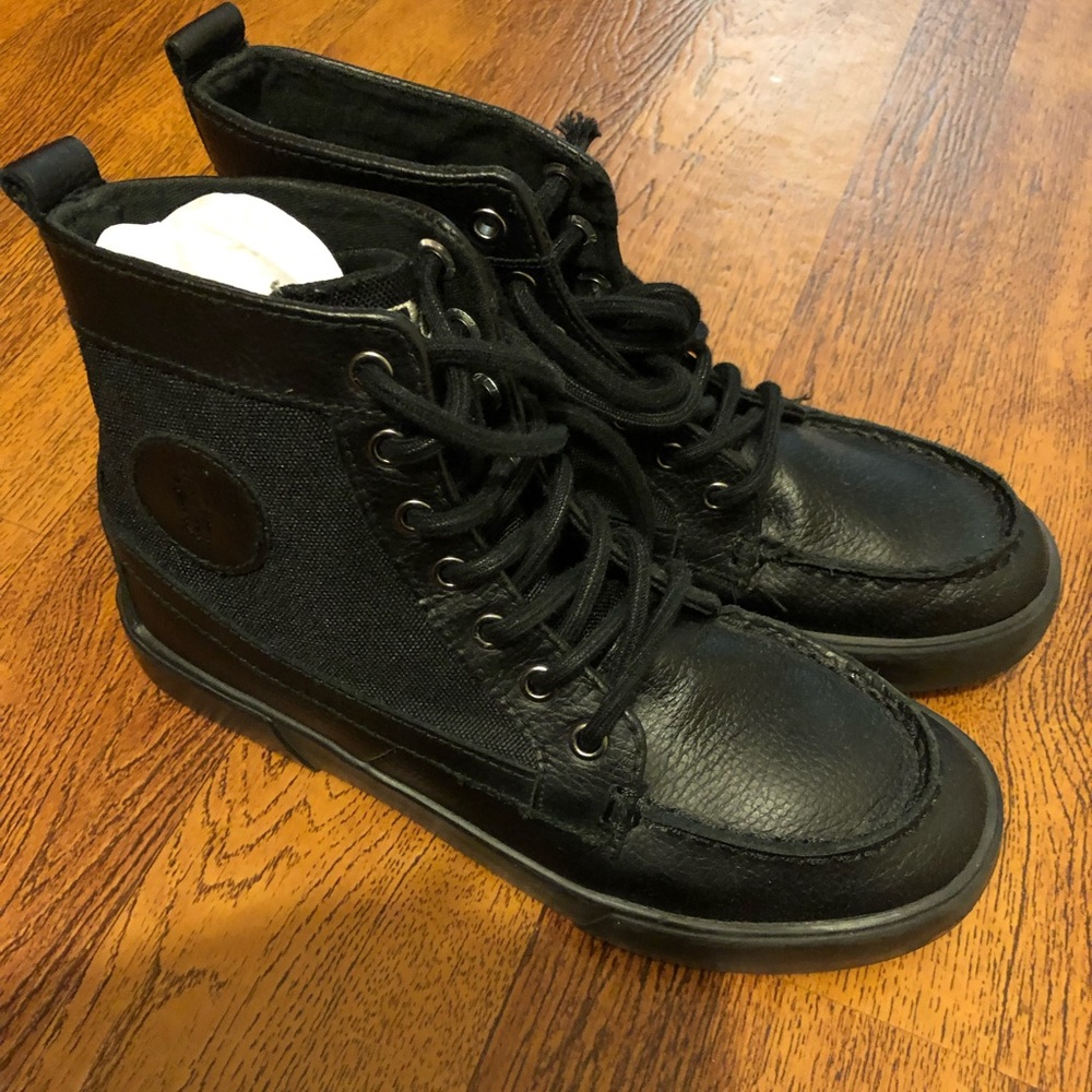Black POLO big boy leather boots